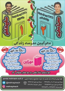 مدرسه مهرآیین، رتبه های برتر کنکور در مجتمع پسرانه مهرآیین